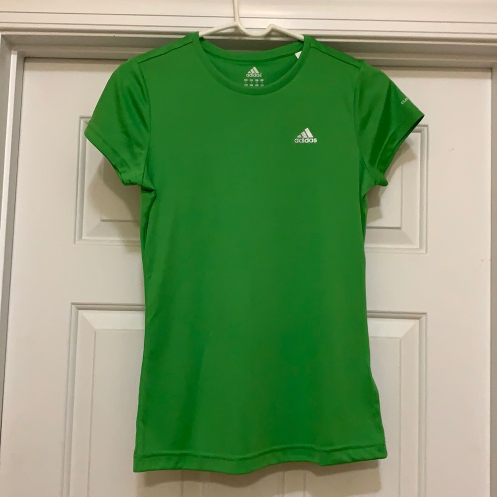 Women’s bright green adidas climalite t shirt